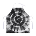 Black And White Tie Dye Print Adjustable Apron