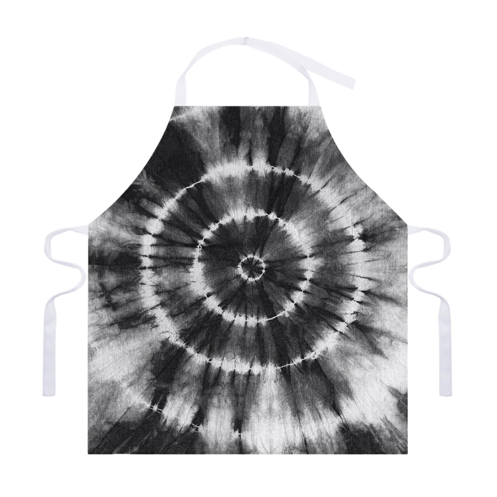 Black And White Tie Dye Print Adjustable Apron