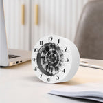 Black And White Tie Dye Print Alarm Clock