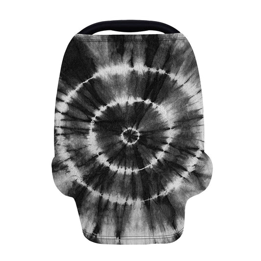 Black And White Tie Dye Print Baby Seat Cover