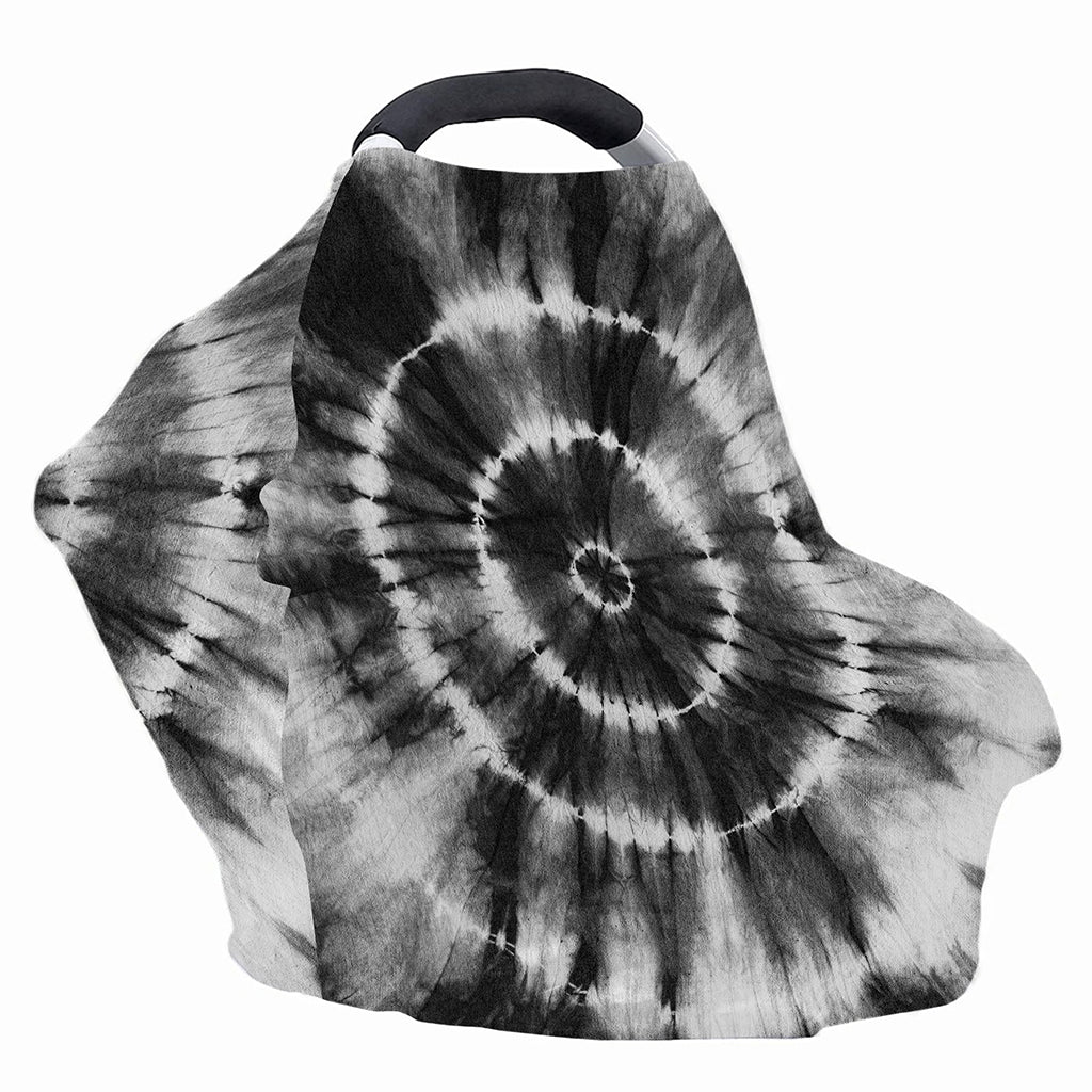 Black And White Tie Dye Print Baby Seat Cover