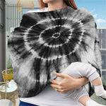 Black And White Tie Dye Print Baby Seat Cover