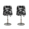 Black And White Tie Dye Print Bar Stool Covers