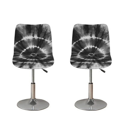 Black And White Tie Dye Print Bar Stool Covers