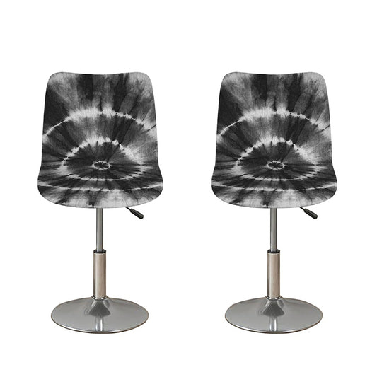 Black And White Tie Dye Print Bar Stool Covers