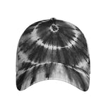 Black And White Tie Dye Print Baseball Cap