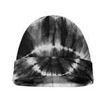 Black And White Tie Dye Print Beanie