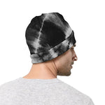 Black And White Tie Dye Print Beanie