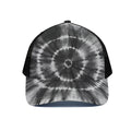 Black And White Tie Dye Print Black Mesh Trucker Hat