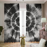 Black And White Tie Dye Print Blackout Pencil Pleat Curtains