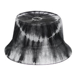 Black And White Tie Dye Print Bucket Hat