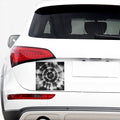 Black And White Tie Dye Print Car Sticker