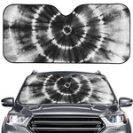 Black And White Tie Dye Print Car Windshield Sun Shade