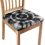 Black And White Tie Dye Print Chair Cushion Cover