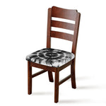 Black And White Tie Dye Print Chair Cushion Cover