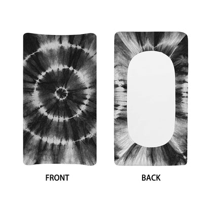 Black And White Tie Dye Print Changing Pad Cover