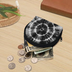 Black And White Tie Dye Print Coin Purse