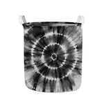 Black And White Tie Dye Print Collapsible Laundry Basket