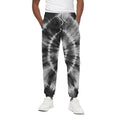 Black And White Tie Dye Print Cotton Sweatpants