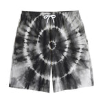 Black And White Tie Dye Print Cotton Shorts
