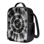 Black And White Tie Dye Print Crossbody Lunch Bag