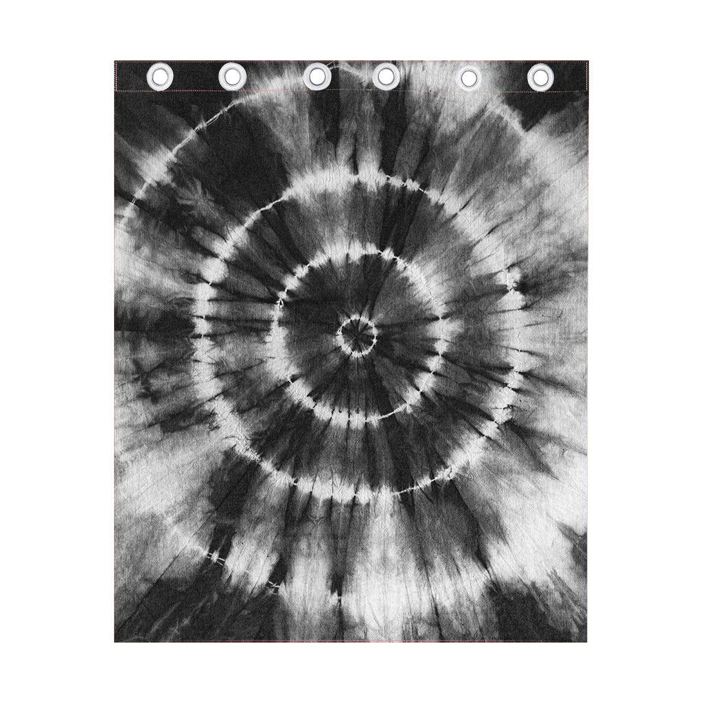 Black And White Tie Dye Print Curtain