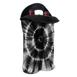 Black And White Tie Dye Print Double Neoprene Wine Tote