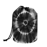 Black And White Tie Dye Print Drawstring Makeup Bag