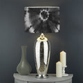 Black And White Tie Dye Print Drum Lamp Shade