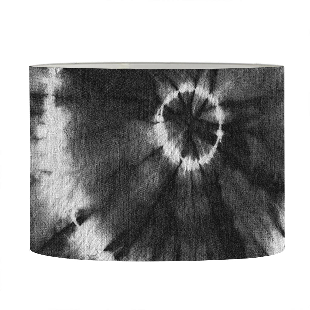 Black And White Tie Dye Print Drum Lamp Shade