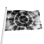 Black And White Tie Dye Print Flag