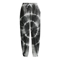Black And White Tie Dye Print Fleece Lined Knit Pants