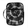 Black And White Tie Dye Print Front Pocket Bible Bag