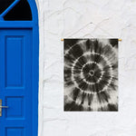 Black And White Tie Dye Print Garden Flag