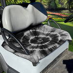 Black And White Tie Dye Print Golf Cart Seat Cover
