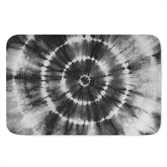 Black And White Tie Dye Print Indoor Door Mat