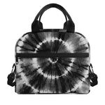 Black And White Tie Dye Print Insulated Lunch Bag