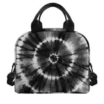 Black And White Tie Dye Print Insulated Lunch Bag