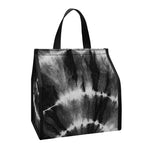 Black And White Tie Dye Print Insulated Lunch Tote