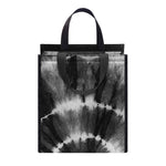 Black And White Tie Dye Print Insulated Lunch Tote