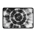Black And White Tie Dye Print Kitchen Mat