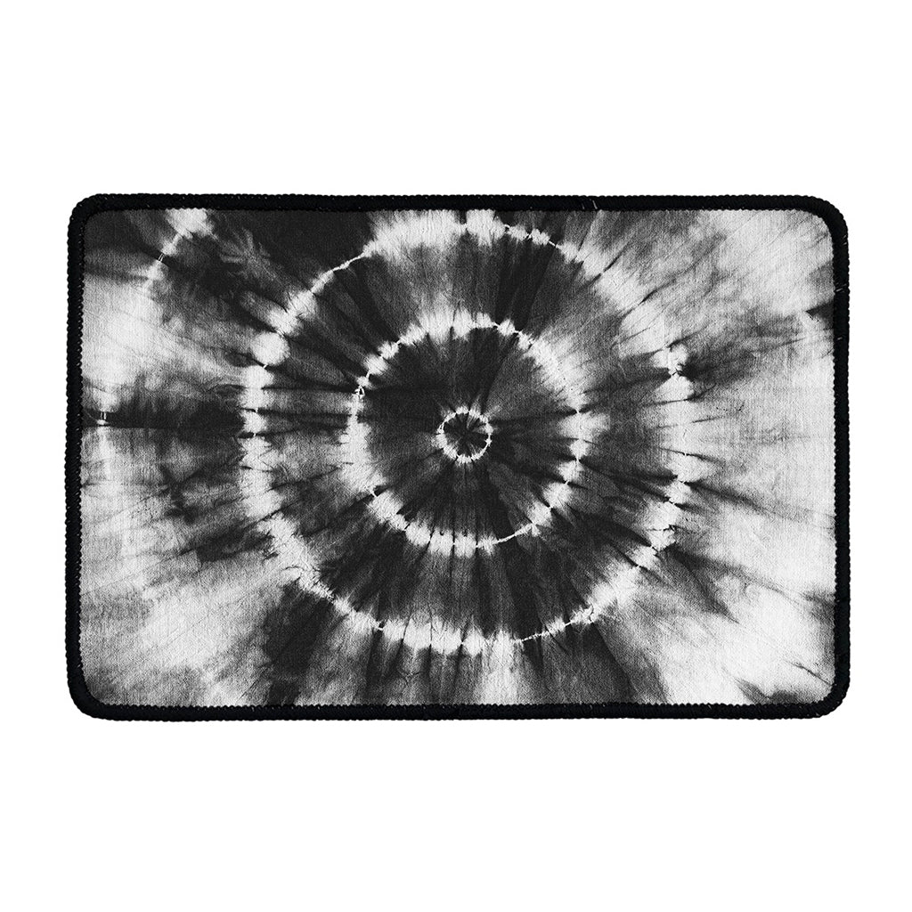 Black And White Tie Dye Print Kitchen Mat