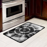 Black And White Tie Dye Print Kitchen Mat