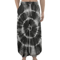Black And White Tie Dye Print Lantern Pants