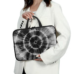 Black And White Tie Dye Print Laptop Sleeve With Handle