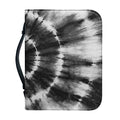 Black And White Tie Dye Print Leather Bible Cover
