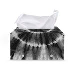 Black And White Tie Dye Print Leather Tissue Box Cover
