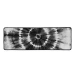 Black And White Tie Dye Print Long Kitchen Mat