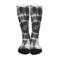 Black And White Tie Dye Print Long Socks