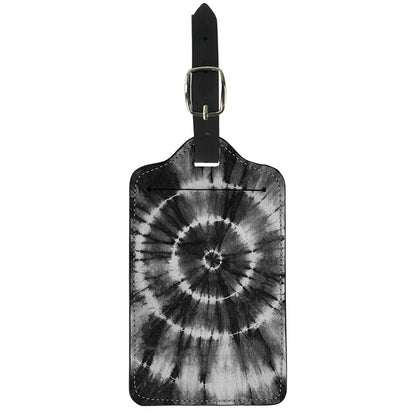 Black And White Tie Dye Print Luggage Tag